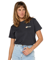 The Rip Curl Womens Waikiki T-Shirt in Washed Black