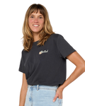 The Rip Curl Womens Waikiki T-Shirt in Washed Black