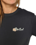 The Rip Curl Womens Waikiki T-Shirt in Washed Black