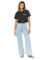 The Rip Curl Womens Waikiki T-Shirt in Washed Black