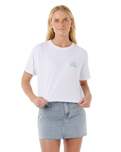 The Rip Curl Womens Sunrise Crop T-Shirt in White