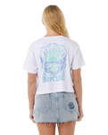 The Rip Curl Womens Sunrise Crop T-Shirt in White
