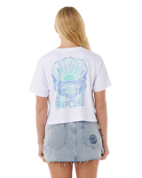 The Rip Curl Womens Sunrise Crop T-Shirt in White
