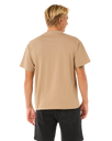 The Rip Curl Mens Search Embroidery T-Shirt in Sand Dune