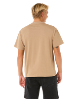 The Rip Curl Mens Search Embroidery T-Shirt in Sand Dune
