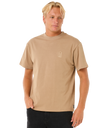 The Rip Curl Mens Search Embroidery T-Shirt in Sand Dune