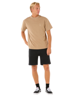 The Rip Curl Mens Search Embroidery T-Shirt in Sand Dune