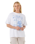 The Rip Curl Womens Artist Of The Search Oceanic Heritage T-Shirt in Optical White