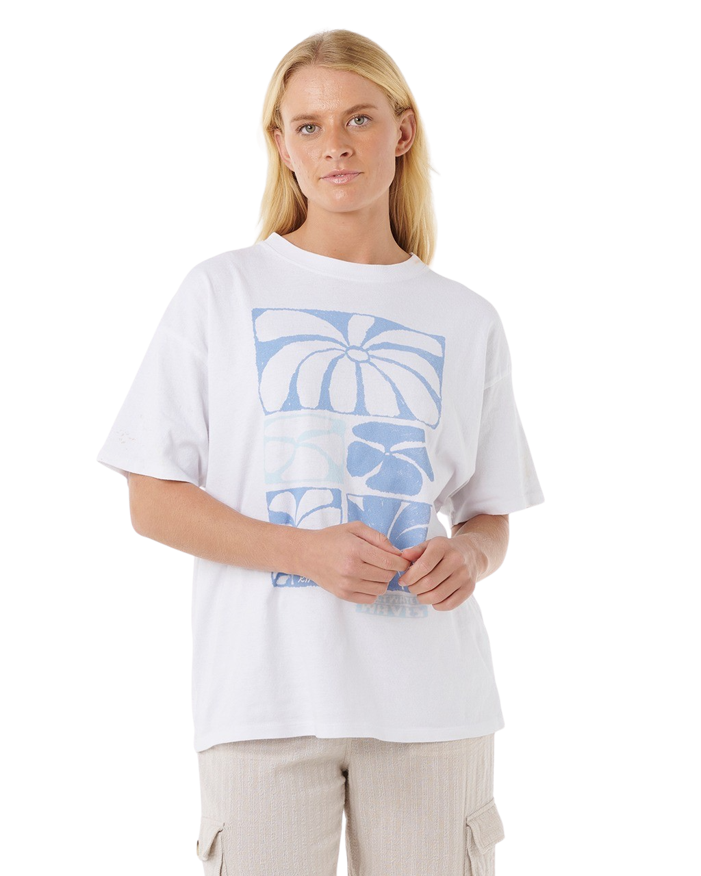 The Rip Curl Womens Artist Of The Search Oceanic Heritage T-Shirt in Optical White