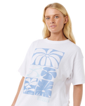 The Rip Curl Womens Artist Of The Search Oceanic Heritage T-Shirt in Optical White