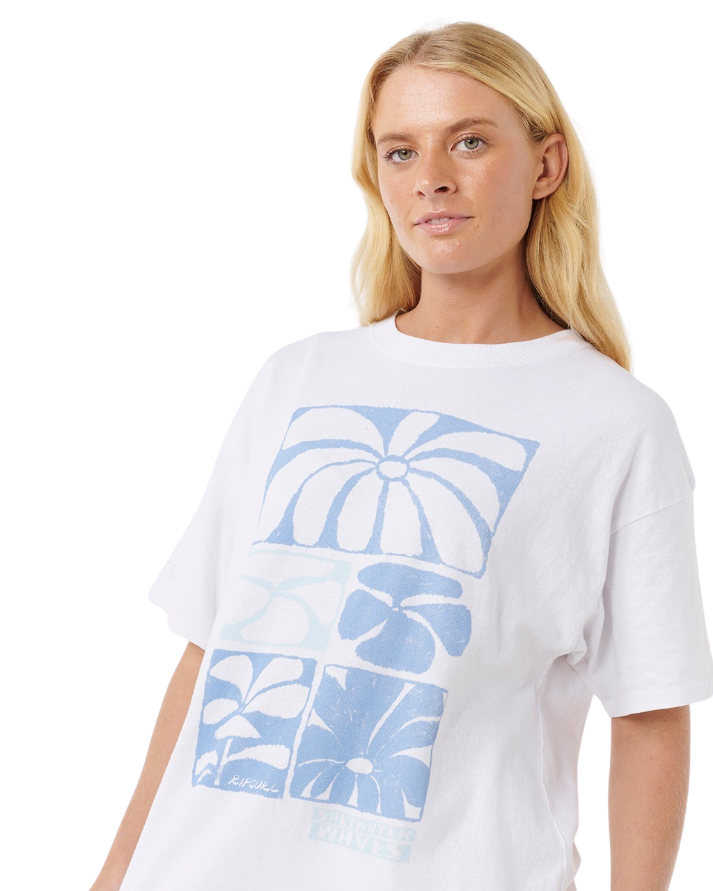 The Rip Curl Womens Artist Of The Search Oceanic Heritage T-Shirt in Optical White
