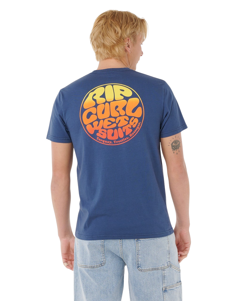Wettie Passage Icon T-Shirt in Light Navy