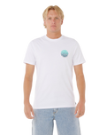The Rip Curl Mens Wettie Passage Icon T-Shirt in Optical White