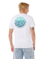 The Rip Curl Mens Wettie Passage Icon T-Shirt in Optical White