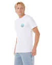 The Rip Curl Mens Wettie Passage Icon T-Shirt in Optical White