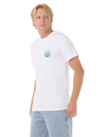 The Rip Curl Mens Wettie Passage Icon T-Shirt in Optical White