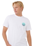 The Rip Curl Mens Wettie Passage Icon T-Shirt in Optical White