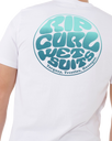 The Rip Curl Mens Wettie Passage Icon T-Shirt in Optical White