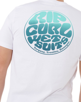 The Rip Curl Mens Wettie Passage Icon T-Shirt in Optical White