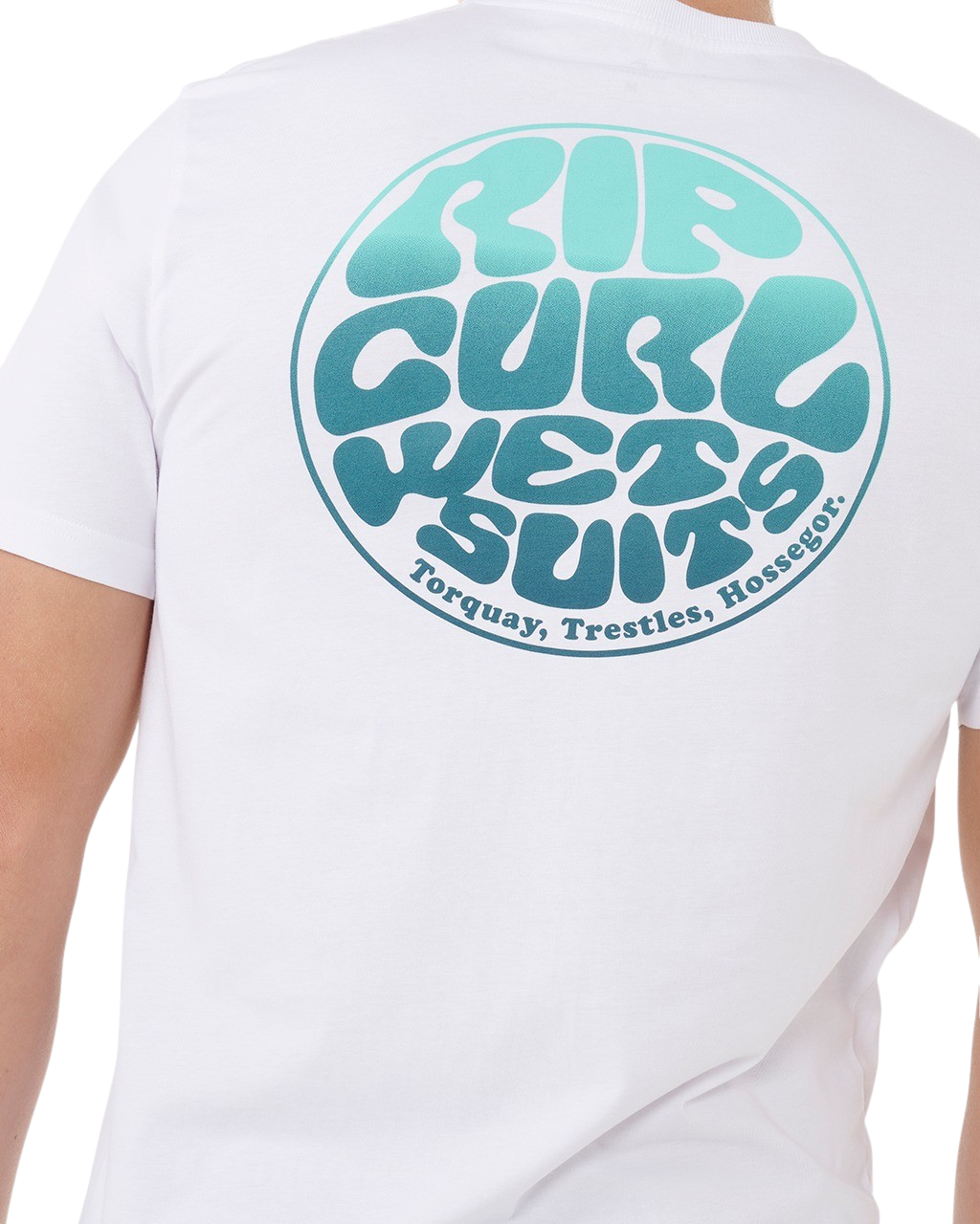 The Rip Curl Mens Wettie Passage Icon T-Shirt in Optical White