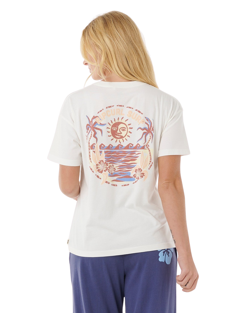 The Rip Curl Womens Artist Of The Search Summer T-Shirt in Bone