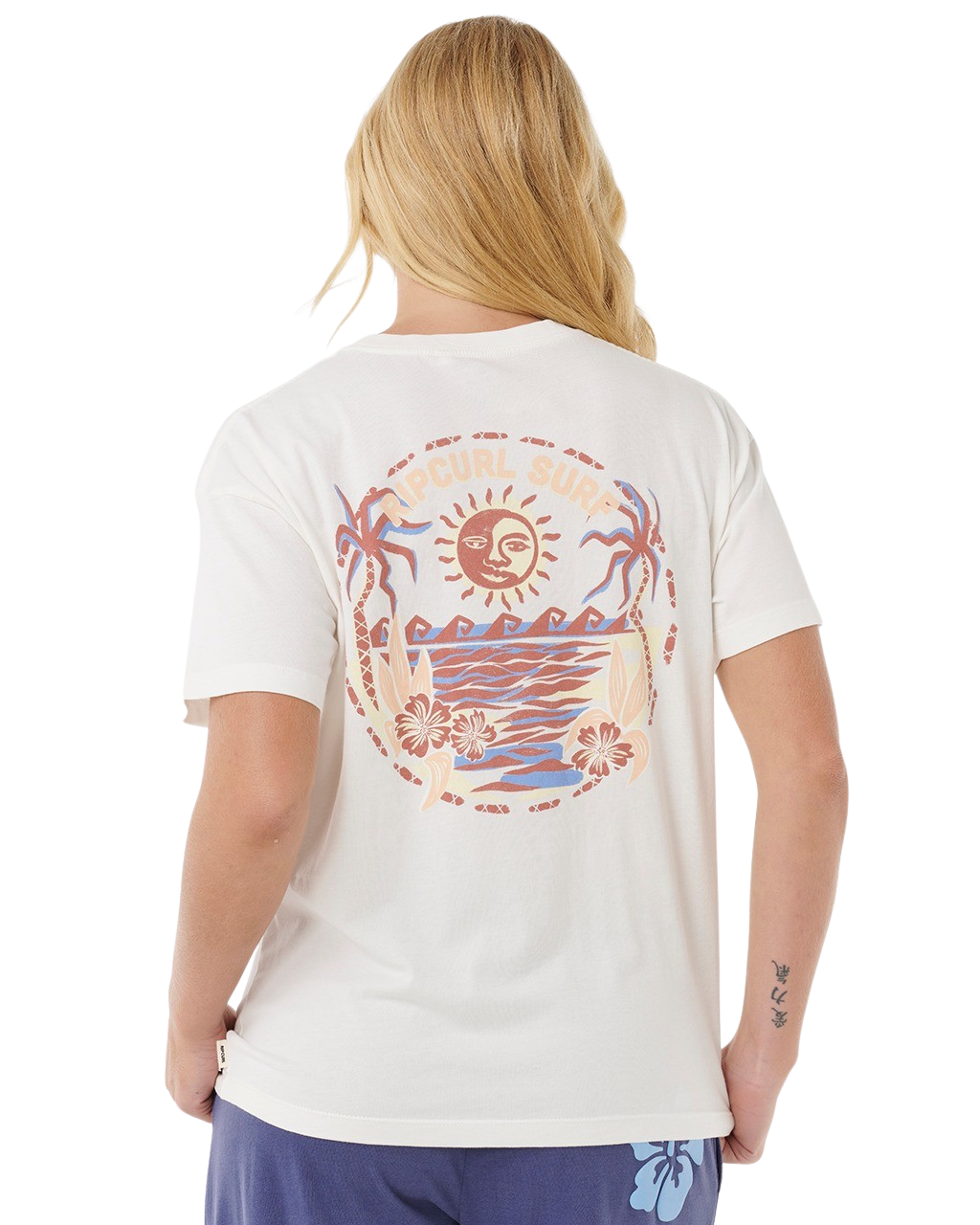 The Rip Curl Womens Artist Of The Search Summer T-Shirt in Bone