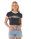 The Rip Curl Womens Keepsakes From Waikiki Baby T-Shirt in Washed Black