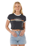 The Rip Curl Womens Keepsakes From Waikiki Baby T-Shirt in Washed Black