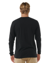 The Rip Curl Mens Surf Revival Hoffman Long Sleeve T-Shirt in Black