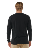 The Rip Curl Mens Surf Revival Hoffman Long Sleeve T-Shirt in Black