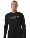 The Rip Curl Mens Surf Revival Hoffman Long Sleeve T-Shirt in Black
