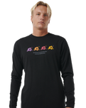 The Rip Curl Mens Surf Revival Hoffman Long Sleeve T-Shirt in Black