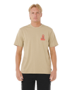 The Rip Curl Mens Vaporcool Search Stack T-Shirt in Khaki Rock