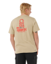 The Rip Curl Mens Vaporcool Search Stack T-Shirt in Khaki Rock
