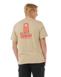 The Rip Curl Mens Vaporcool Search Stack T-Shirt in Khaki Rock