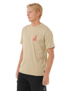 The Rip Curl Mens Vaporcool Search Stack T-Shirt in Khaki Rock