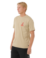 The Rip Curl Mens Vaporcool Search Stack T-Shirt in Khaki Rock
