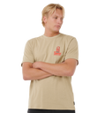 The Rip Curl Mens Vaporcool Search Stack T-Shirt in Khaki Rock