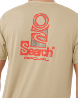The Rip Curl Mens Vaporcool Search Stack T-Shirt in Khaki Rock
