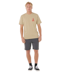 The Rip Curl Mens Vaporcool Search Stack T-Shirt in Khaki Rock