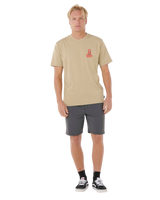 The Rip Curl Mens Vaporcool Search Stack T-Shirt in Khaki Rock