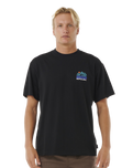 The Rip Curl Mens Vaporcool Search Trek T-Shirt in Black