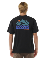 The Rip Curl Mens Vaporcool Search Trek T-Shirt in Black