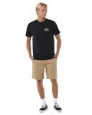 The Rip Curl Mens Down The Line T-Shirt in Black