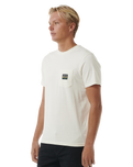 The Rip Curl Mens Horizon Badge T-Shirt in Bone