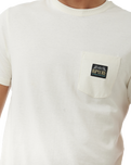 The Rip Curl Mens Horizon Badge T-Shirt in Bone