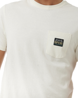 The Rip Curl Mens Horizon Badge T-Shirt in Bone