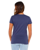 Heart V Neck T-Shirt in Navy