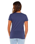 Heart V Neck T-Shirt in Navy
