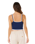 The Rip Curl Womens Surf Revival Layered Tank Top in Dark Navy